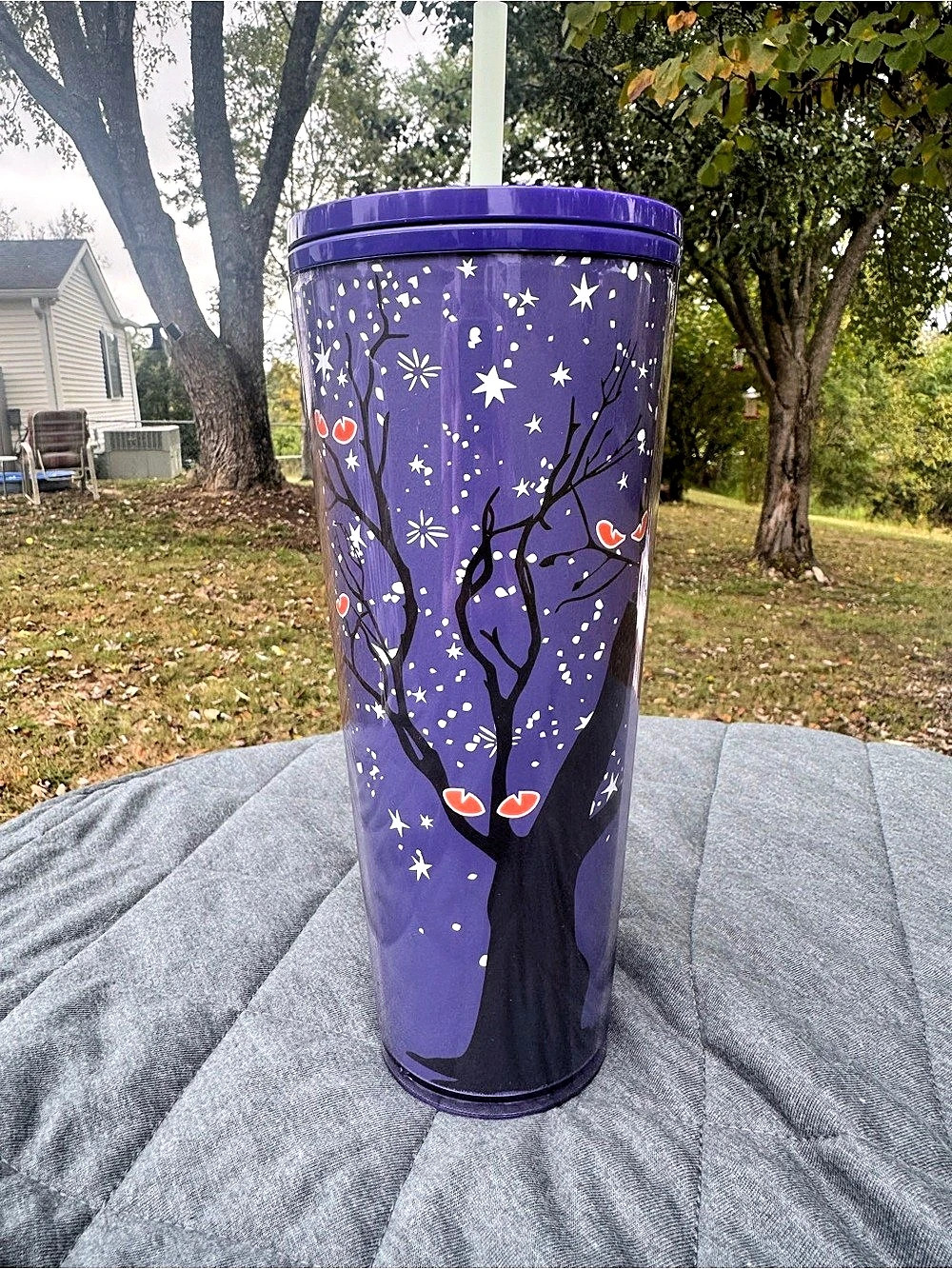 Starbucks Tree Glow in the Dark Cold Cup Purple 24 fl oz